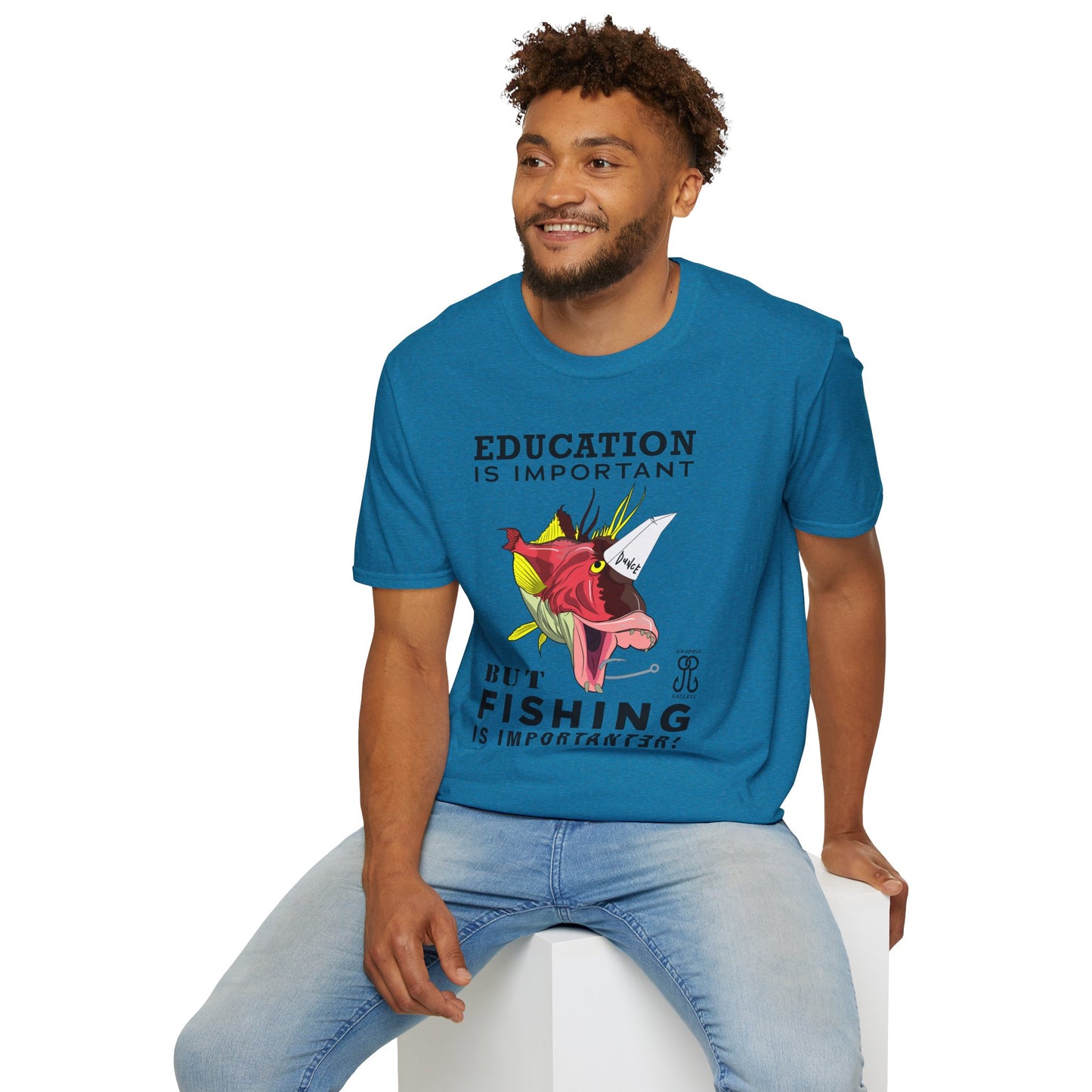 Fishing is Importanter Unisex Softstyle T-Shirt