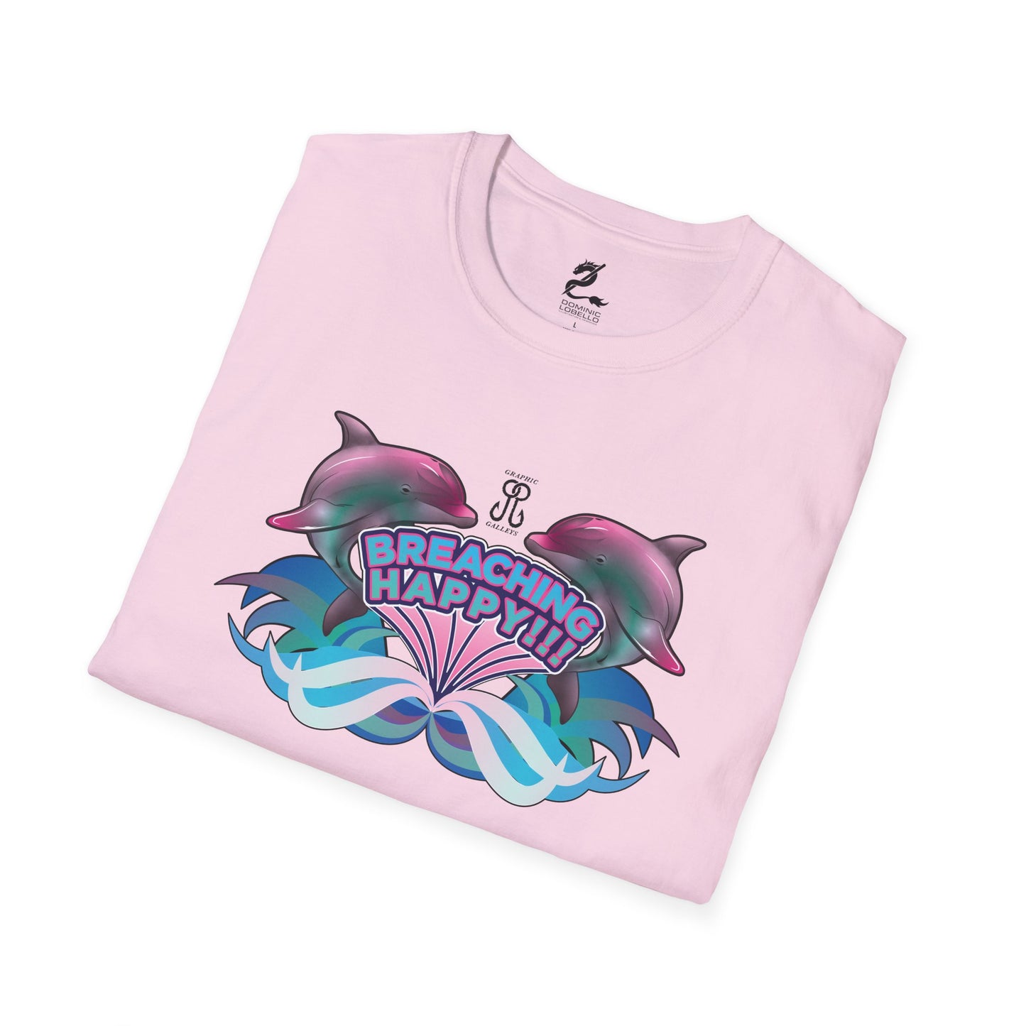 2 Breaching Happy Dolphins T-Shirt