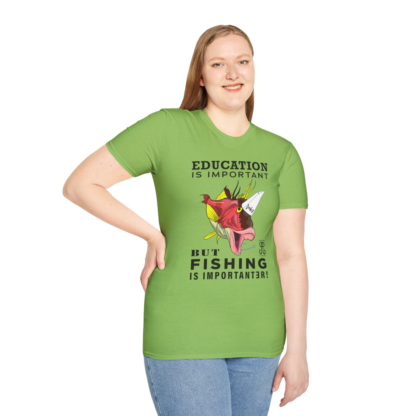 Fishing is Importanter Unisex Softstyle T-Shirt