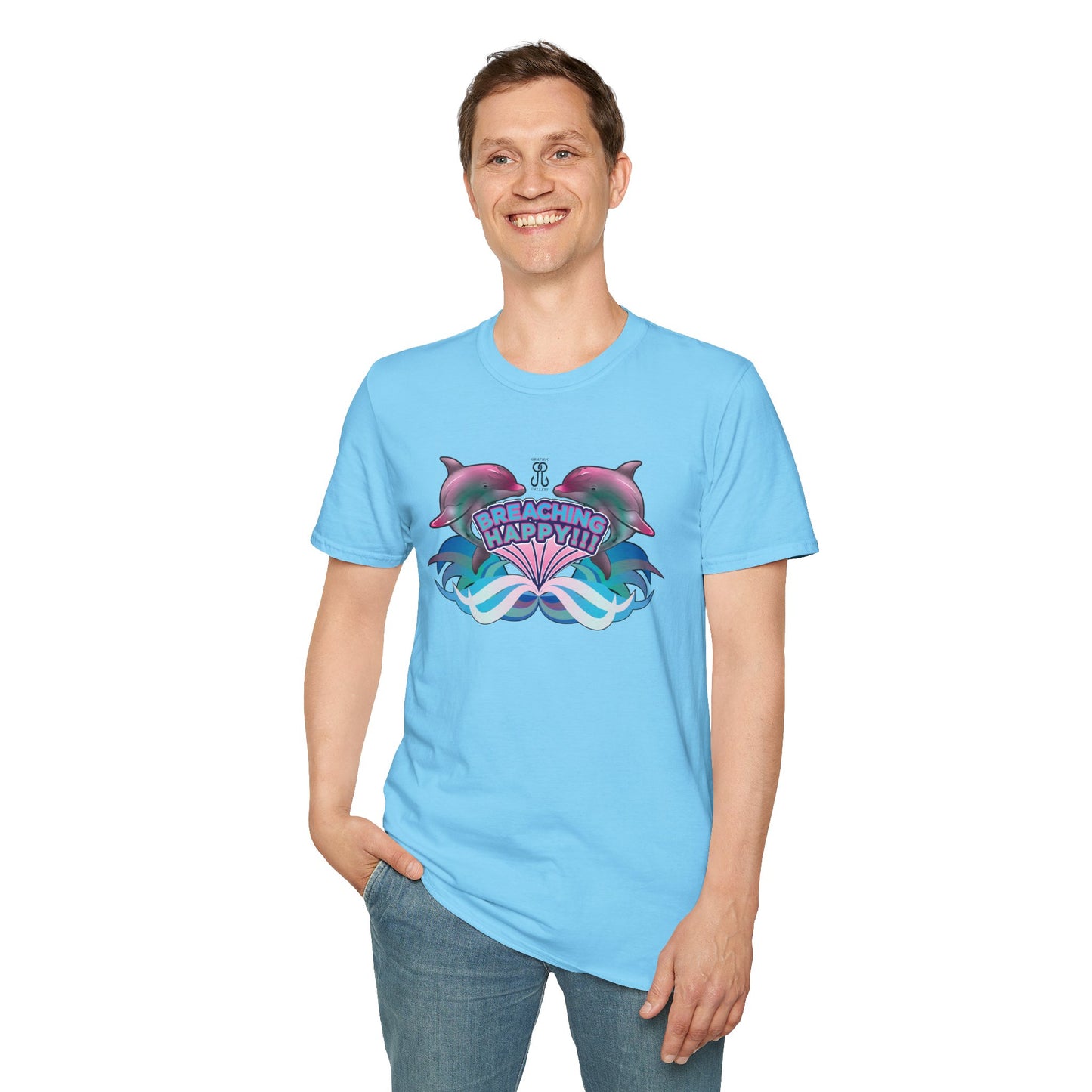 2 Breaching Happy Dolphins T-Shirt