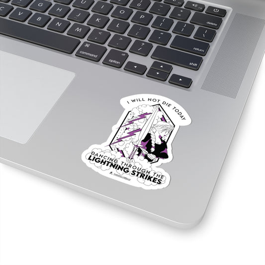 Violet Sorrengail /Swiftie Opalite Fanart Sticker “I Will Not Die Today” / “Dancing Through the Lightning Strikes”