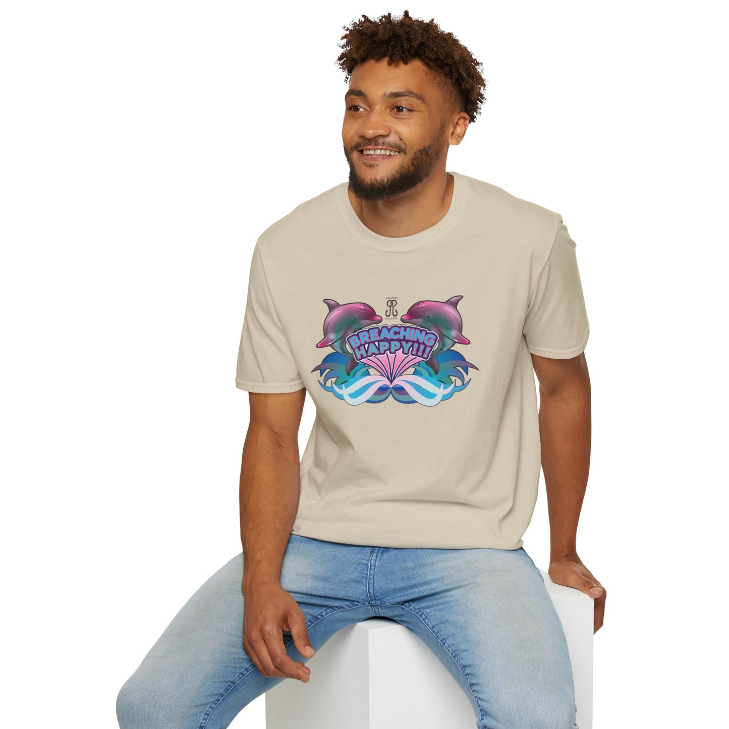 2 Breaching Happy Dolphins T-Shirt