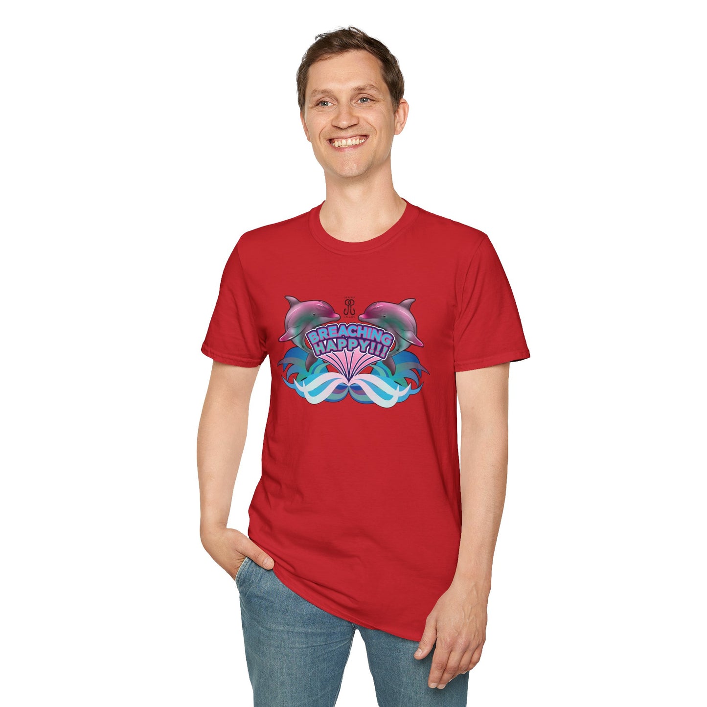 2 Breaching Happy Dolphins T-Shirt