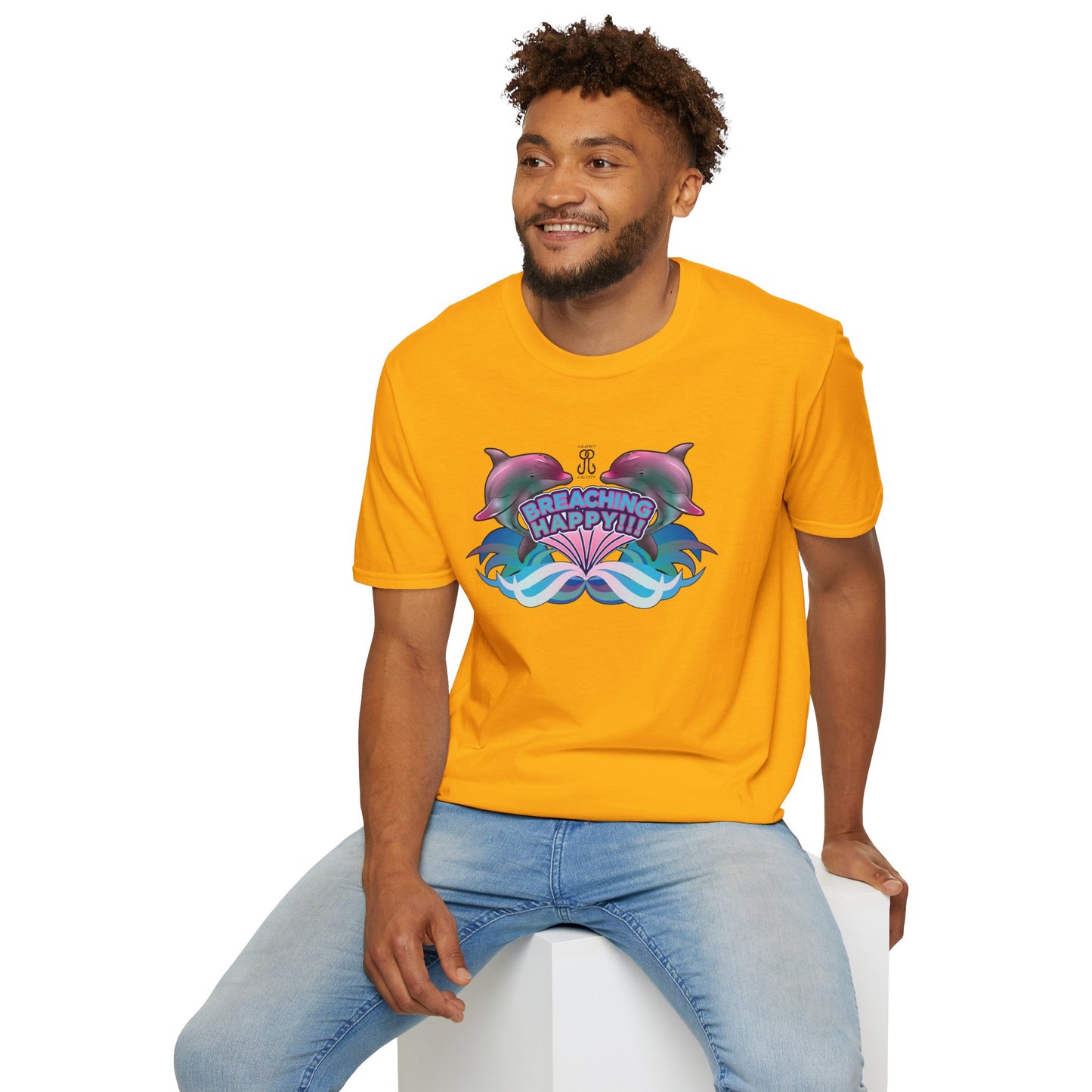 2 Breaching Happy Dolphins T-Shirt