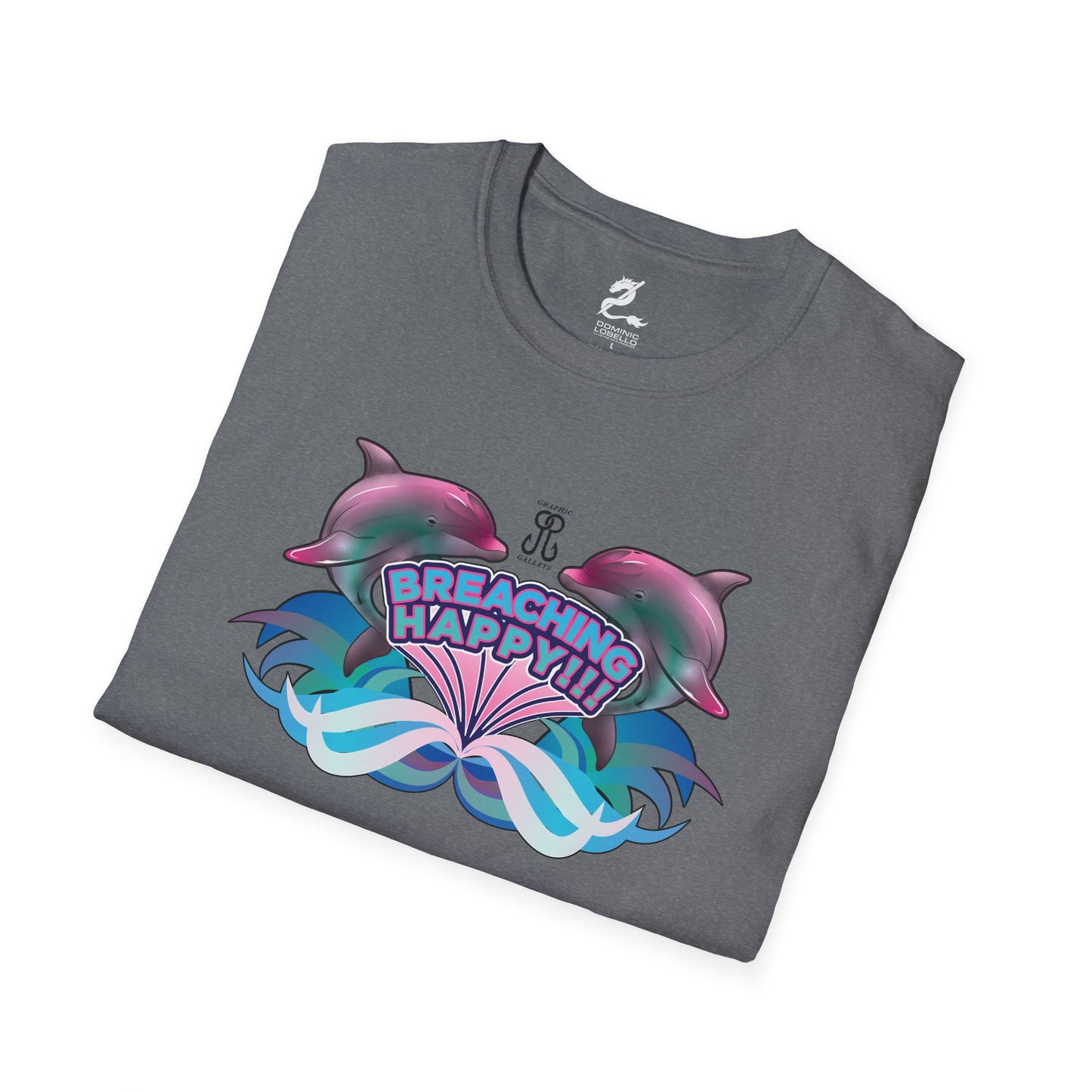 2 Breaching Happy Dolphins T-Shirt
