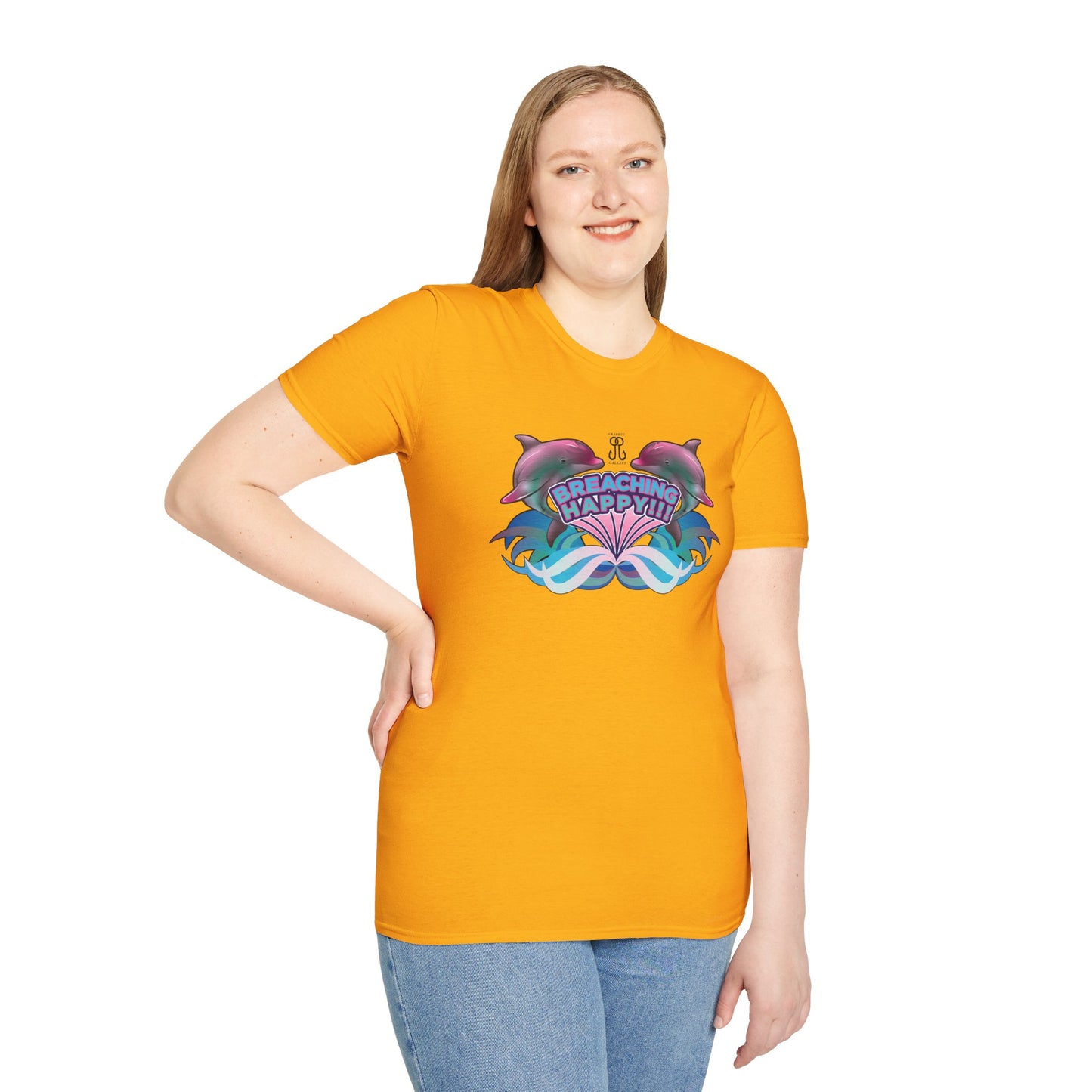 2 Breaching Happy Dolphins T-Shirt