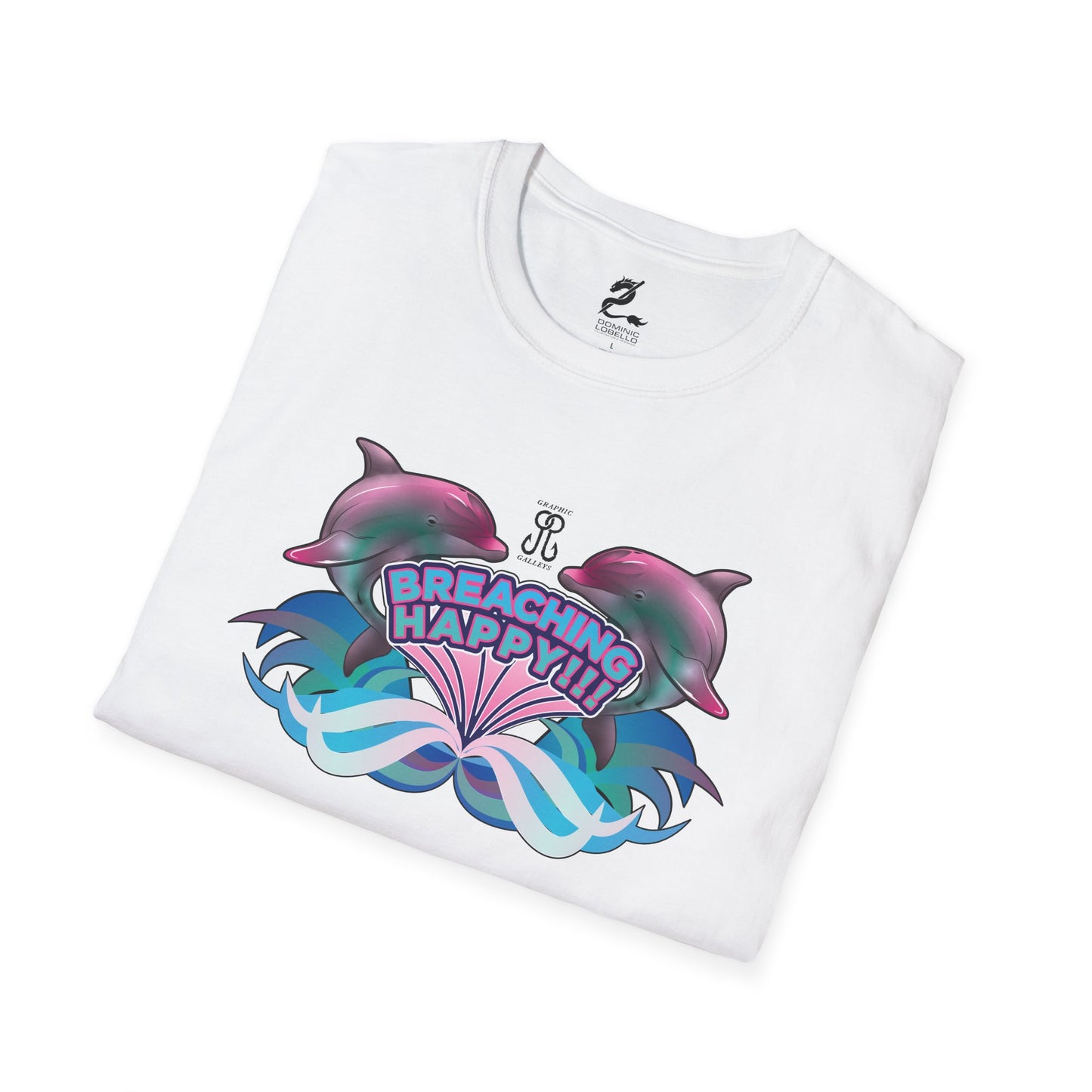 2 Breaching Happy Dolphins T-Shirt