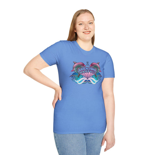 2 Breaching Happy Dolphins T-Shirt