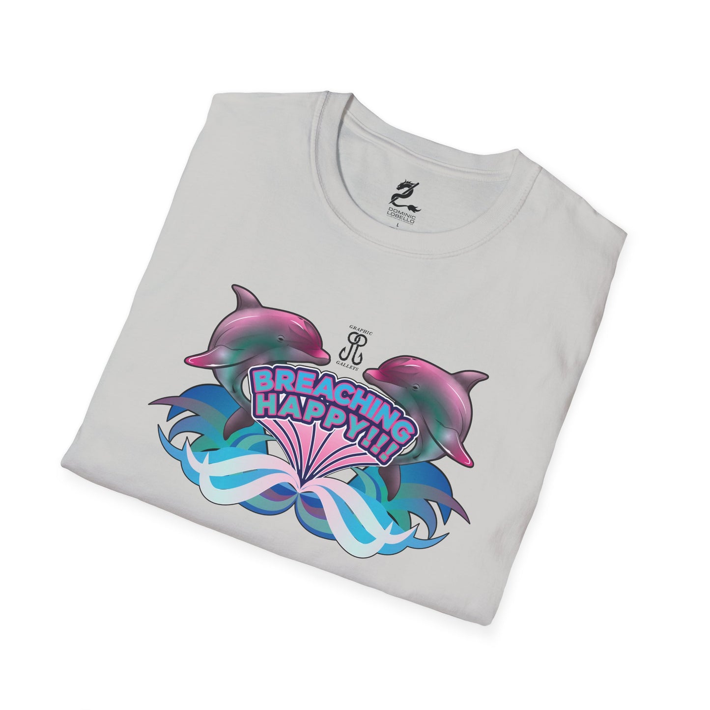 2 Breaching Happy Dolphins T-Shirt