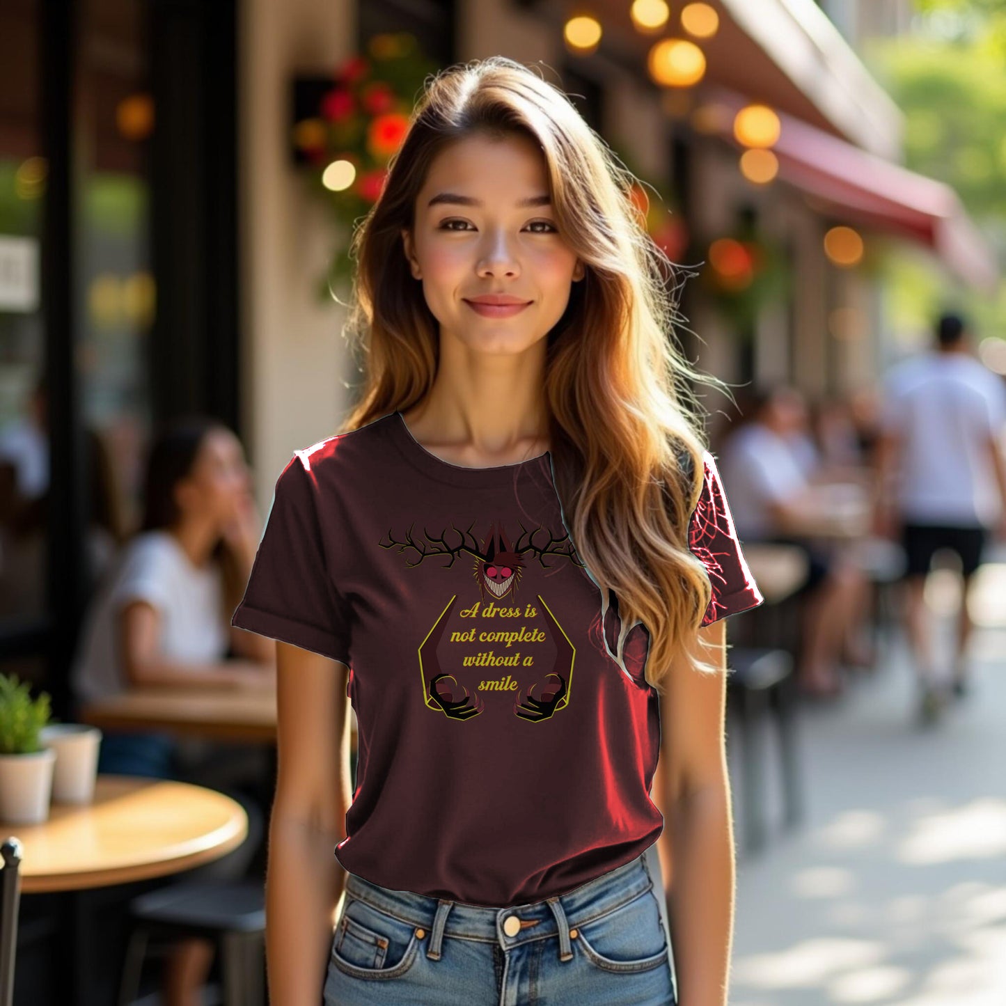 Alastor Hazbin Hotel "A Dress Is Not Complete Without a Smile" Fans T-Shirt