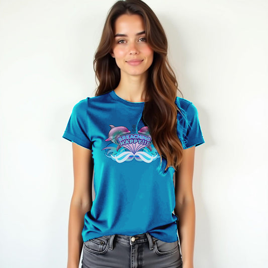 2 Breaching Happy Dolphins T-Shirt