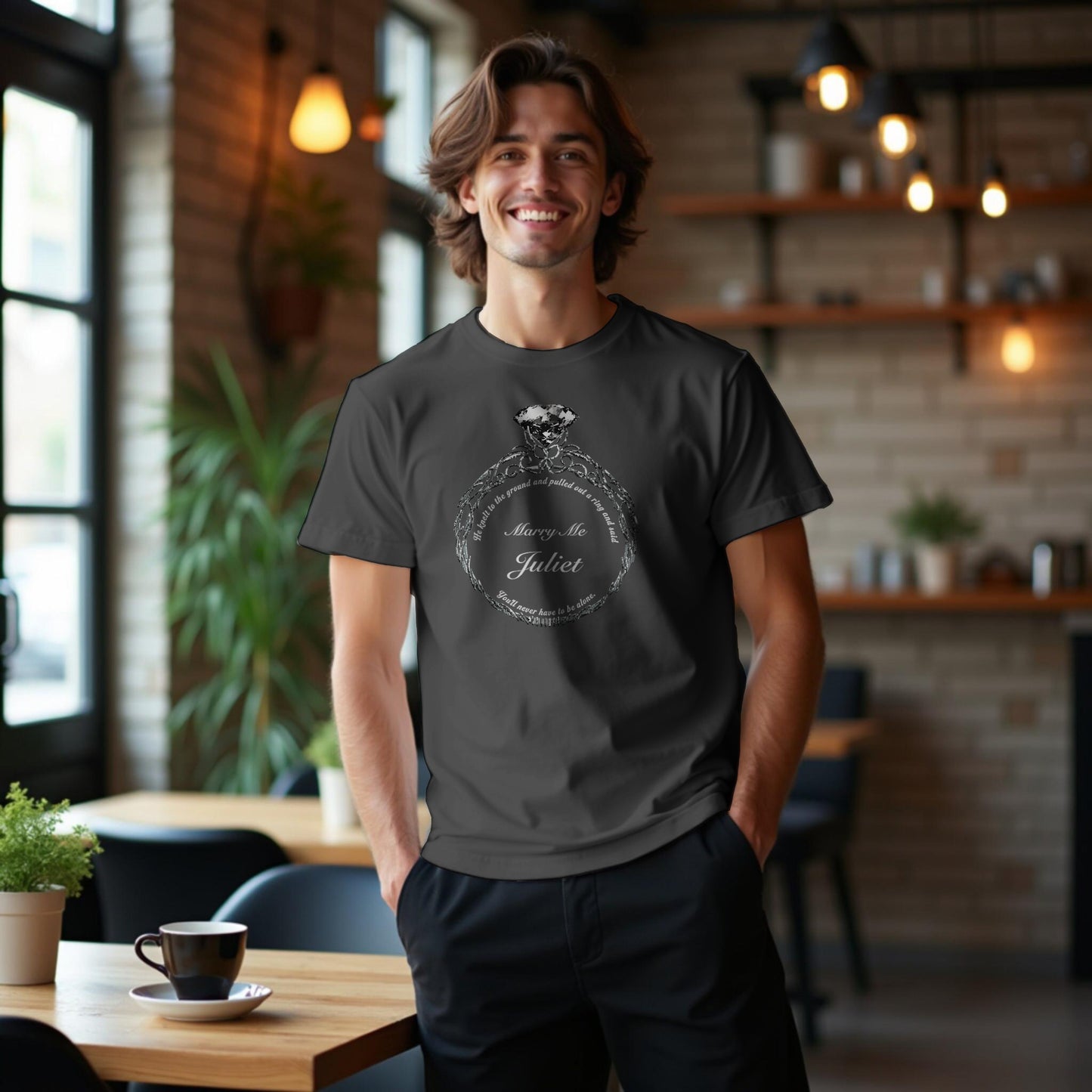 Marry Me Juliet Romance Proposal and Swiftie Fan T-Shirt
