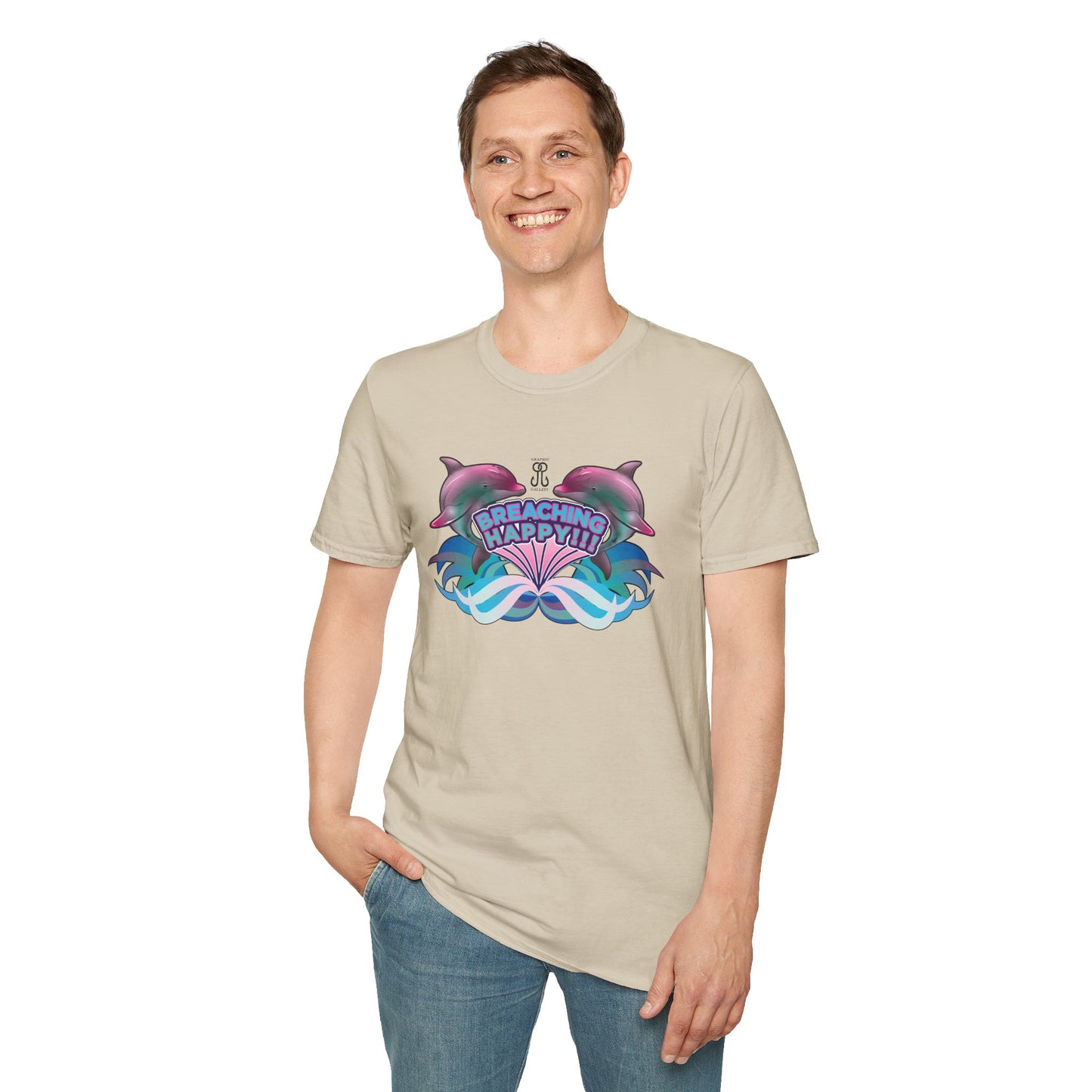 2 Breaching Happy Dolphins T-Shirt