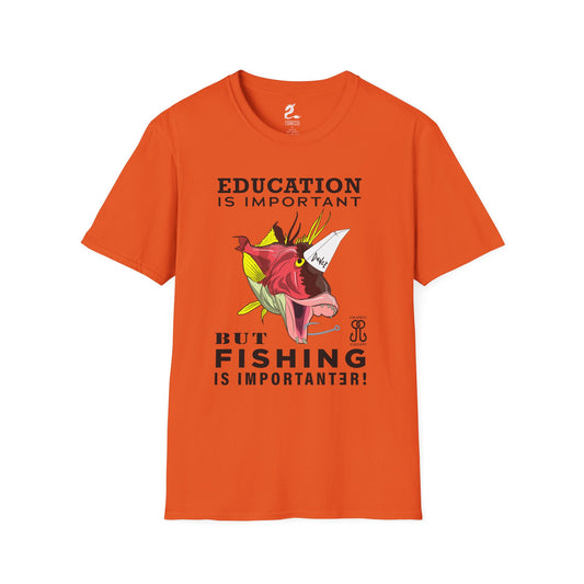 Fishing is Importanter Unisex Softstyle T-Shirt