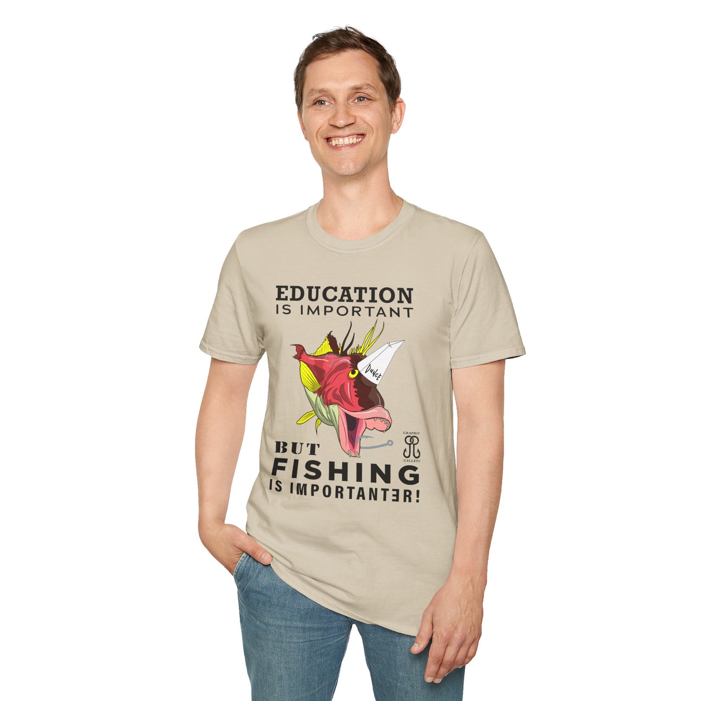 Fishing is Importanter Unisex Softstyle T-Shirt