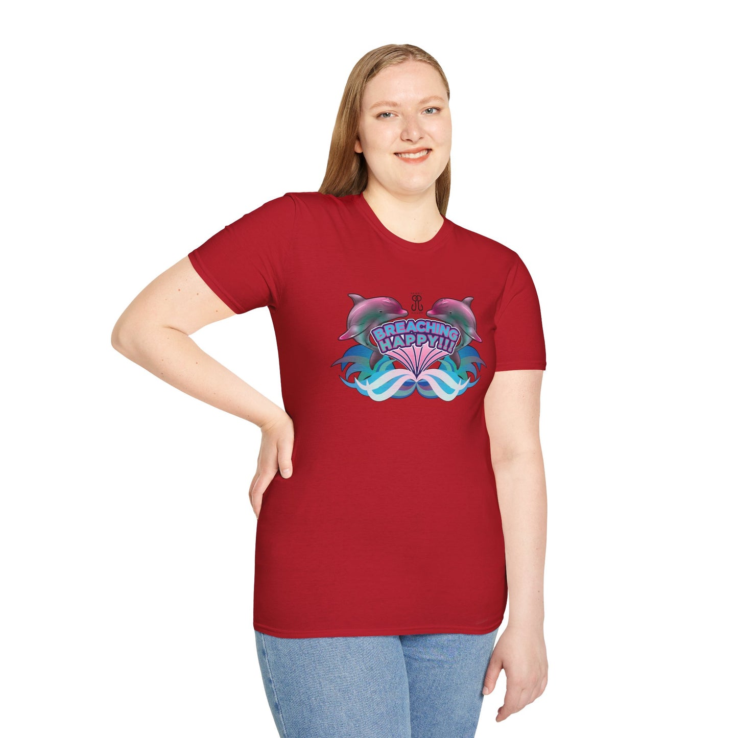 2 Breaching Happy Dolphins T-Shirt