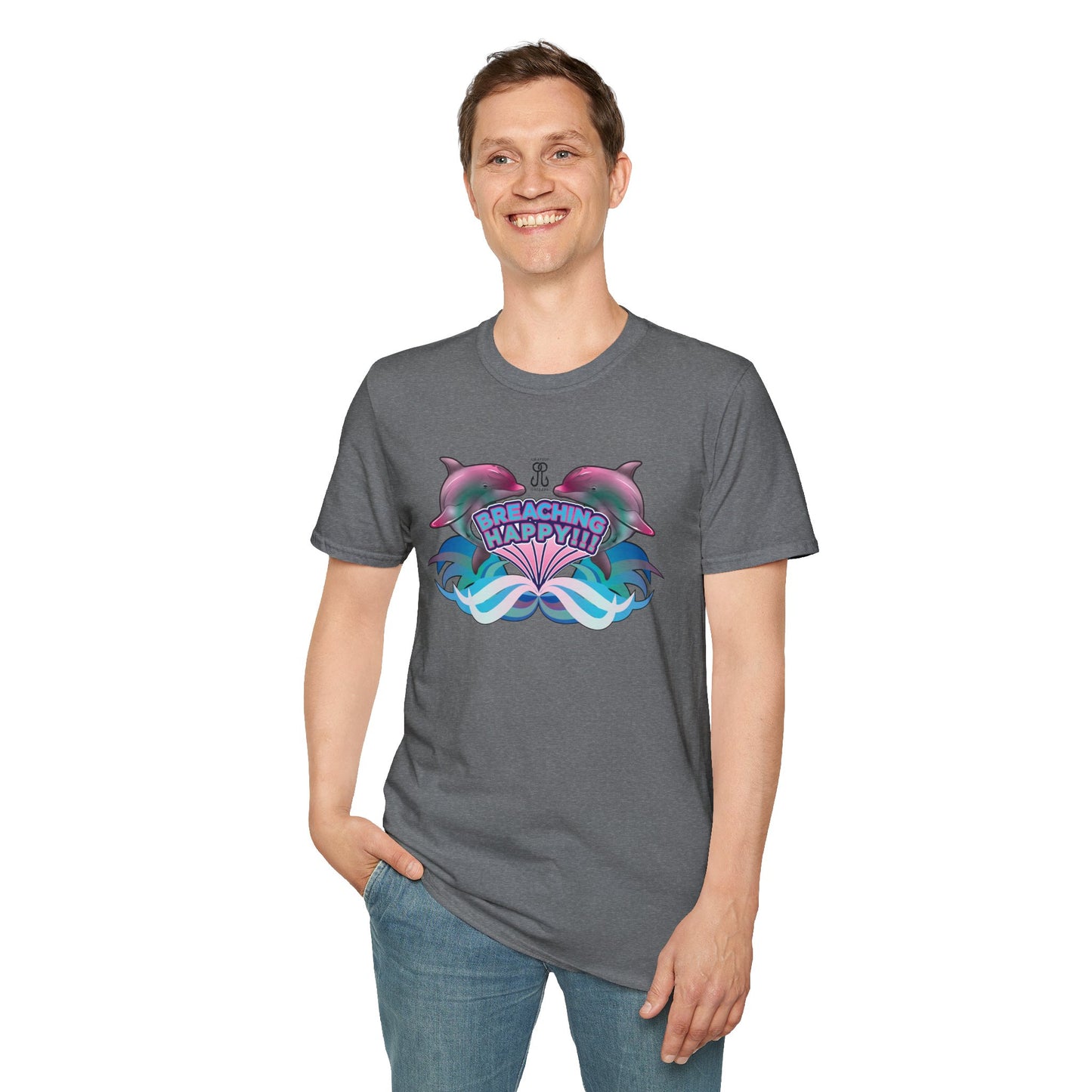 2 Breaching Happy Dolphins T-Shirt