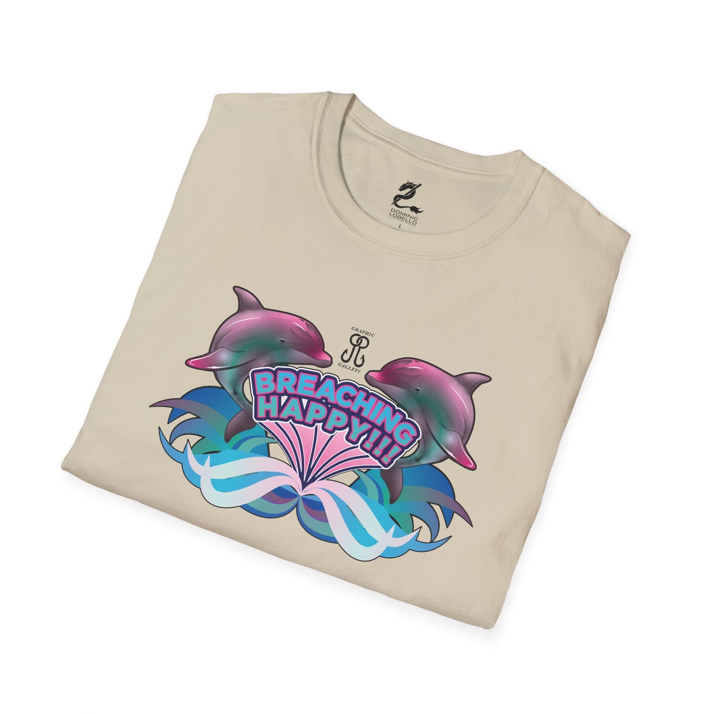 2 Breaching Happy Dolphins T-Shirt