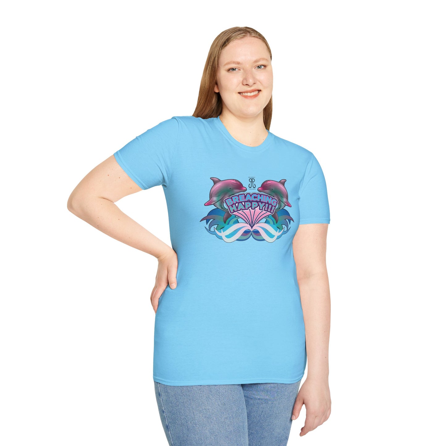 2 Breaching Happy Dolphins T-Shirt