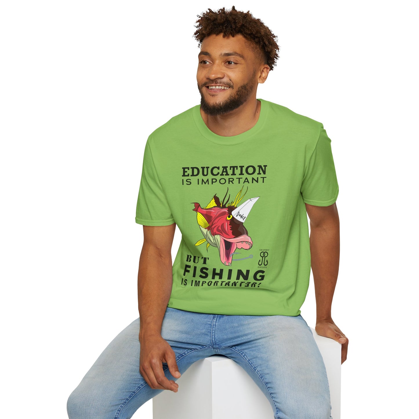 Fishing is Importanter Unisex Softstyle T-Shirt