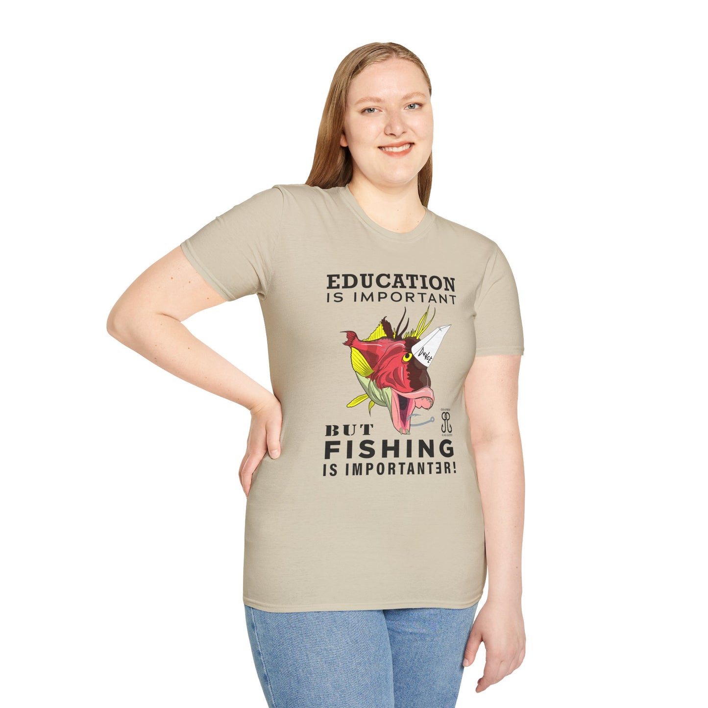 Fishing is Importanter Unisex Softstyle T-Shirt