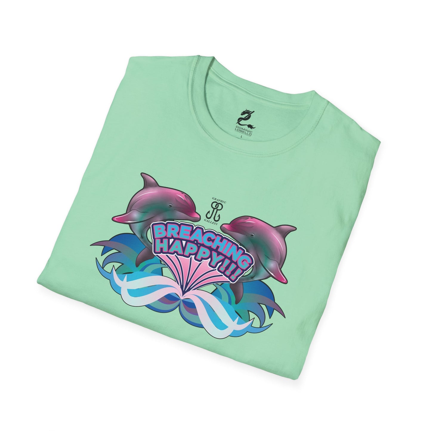 2 Breaching Happy Dolphins T-Shirt