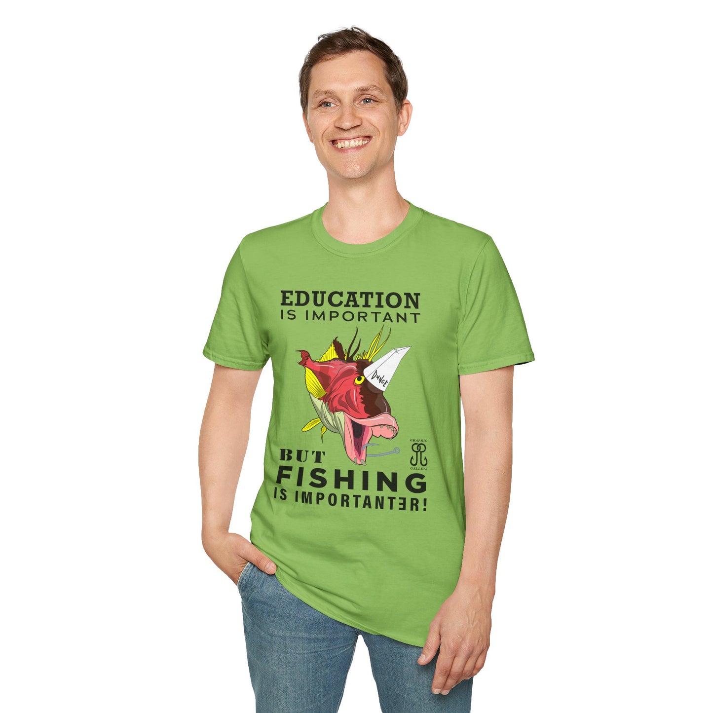 Fishing is Importanter Unisex Softstyle T-Shirt