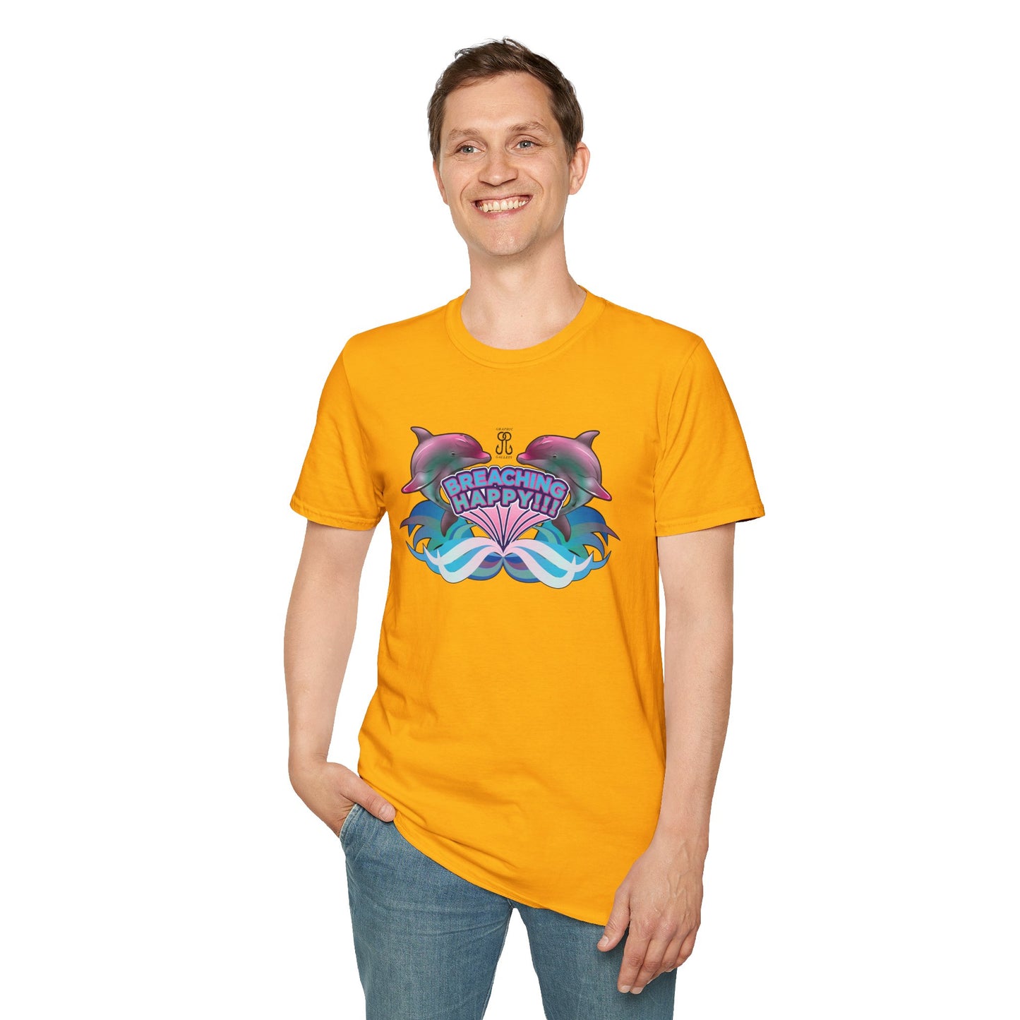 2 Breaching Happy Dolphins T-Shirt