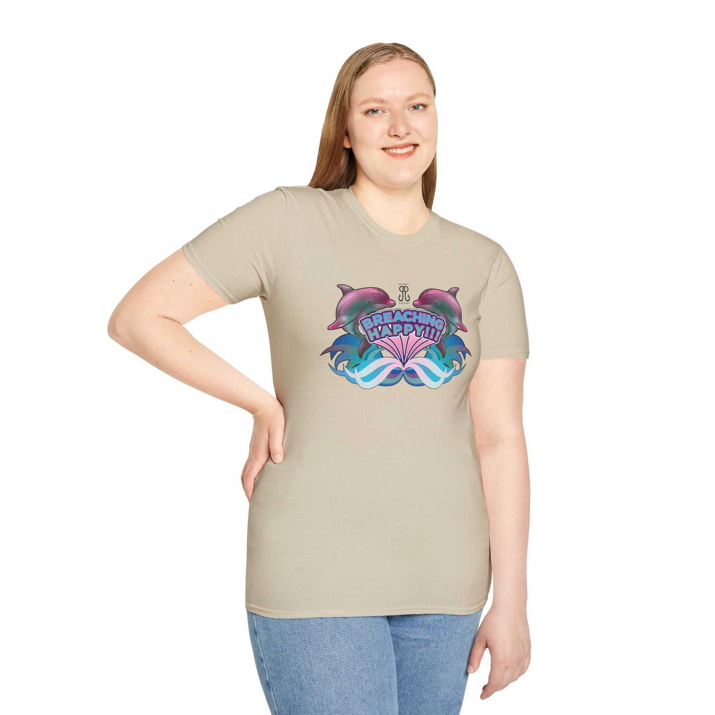 2 Breaching Happy Dolphins T-Shirt