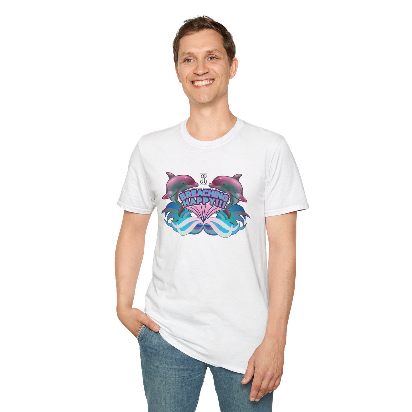 2 Breaching Happy Dolphins T-Shirt