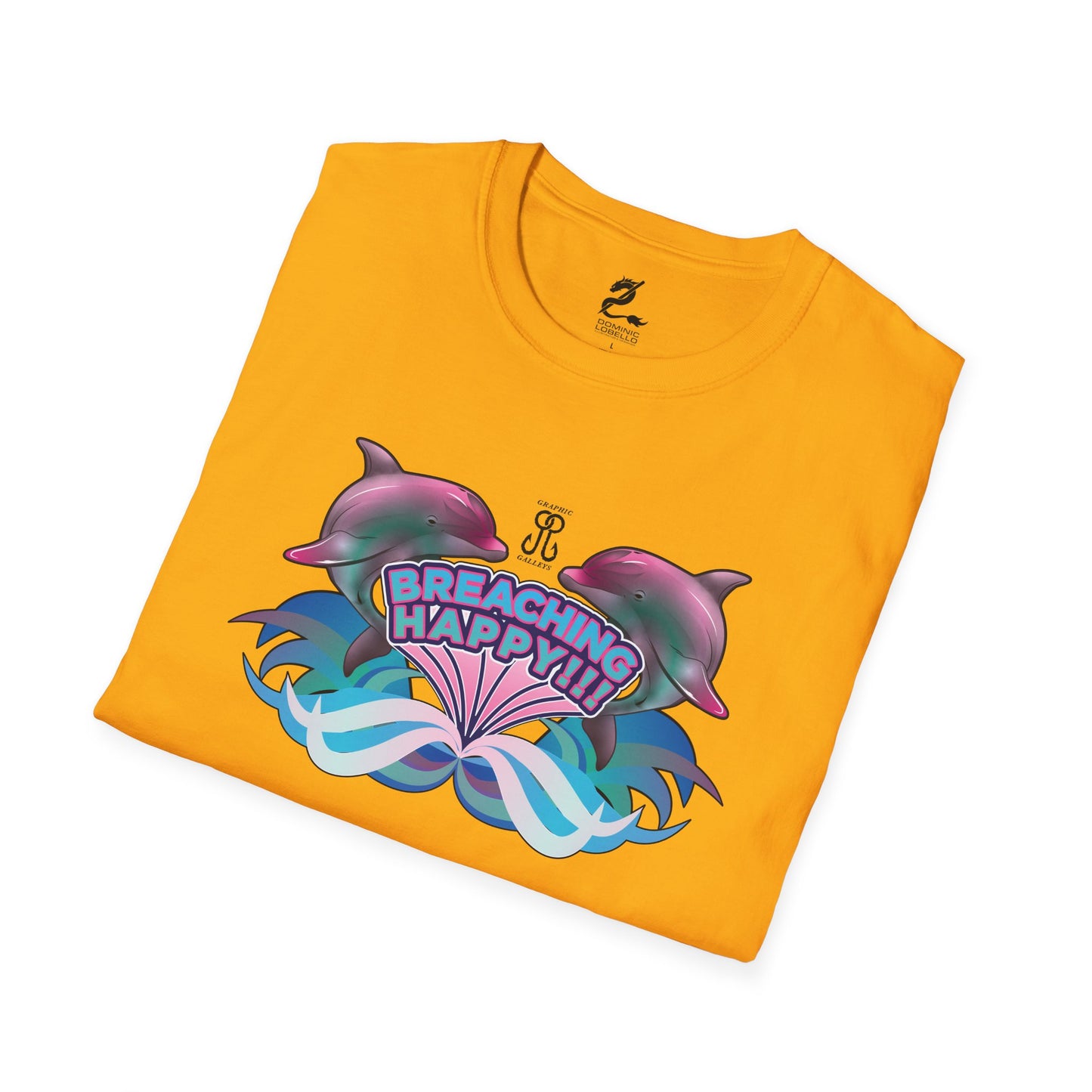 2 Breaching Happy Dolphins T-Shirt