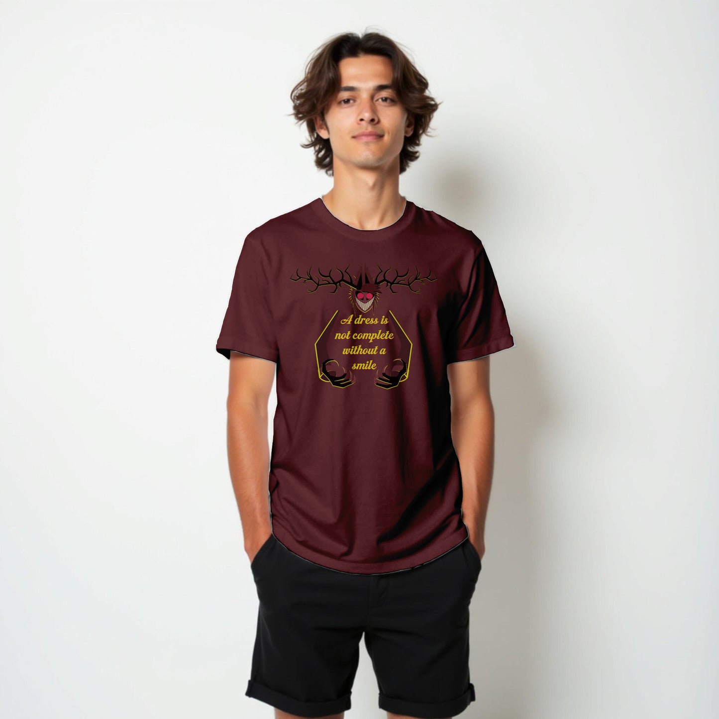 Alastor Hazbin Hotel "A Dress Is Not Complete Without a Smile" Fans T-Shirt