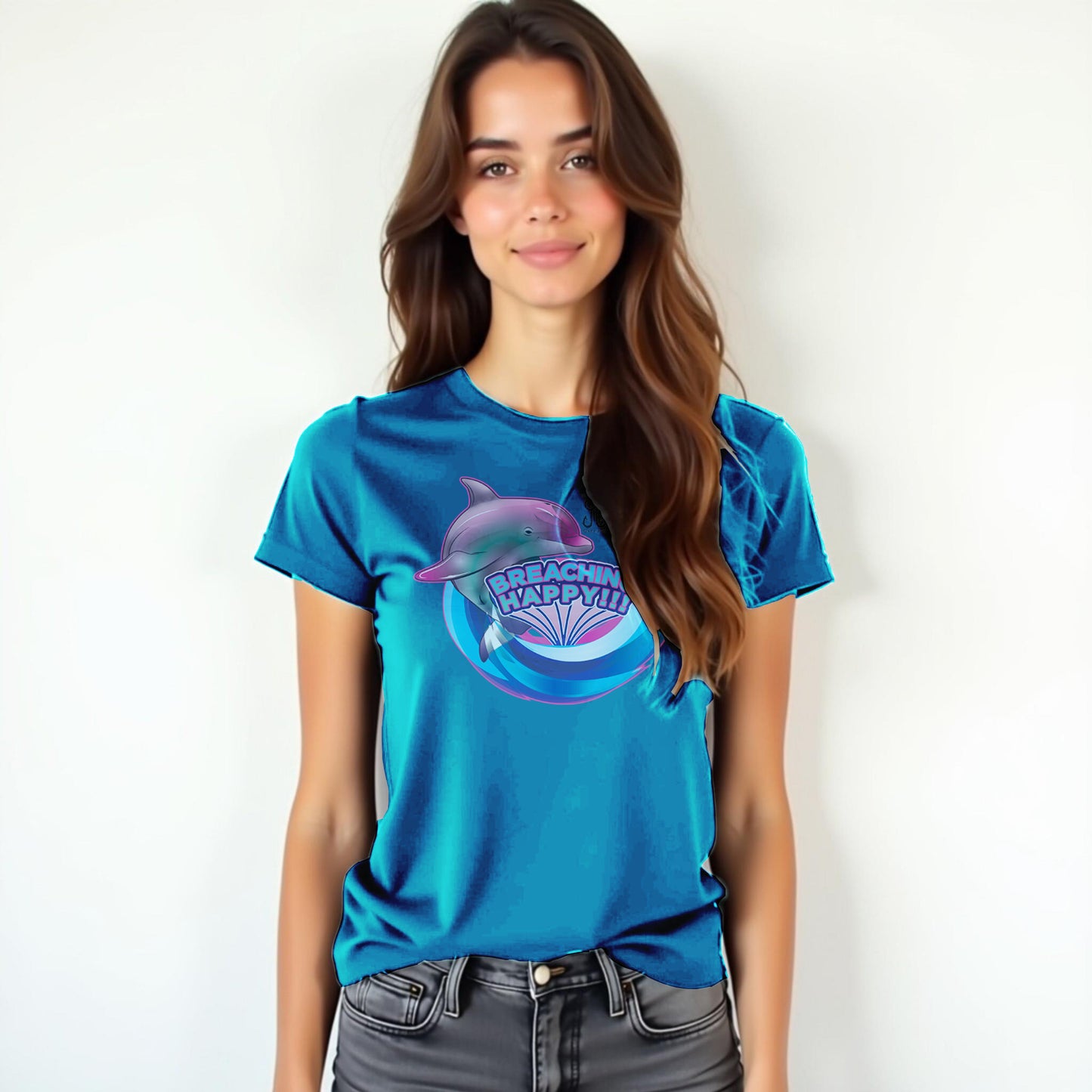 Breaching Happy Dolphin T-Shirt