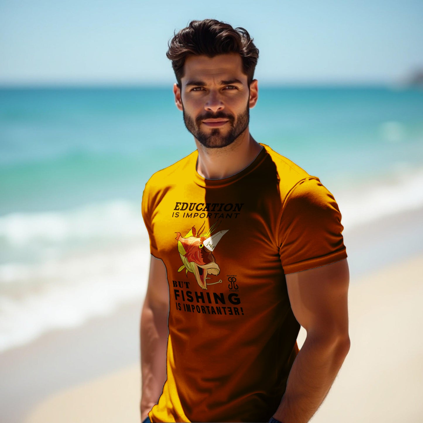 Fishing is Importanter Unisex Softstyle T-Shirt