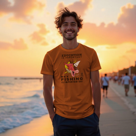 Fishing is Importanter Unisex Softstyle T-Shirt