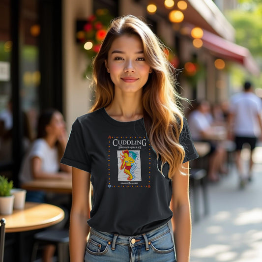 Funny Cuddling Fire and Ice Medieval Vintage T-Shirt