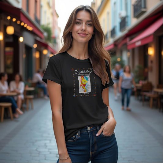 Funny Cuddling Fire and Ice Medieval Vintage T-Shirt