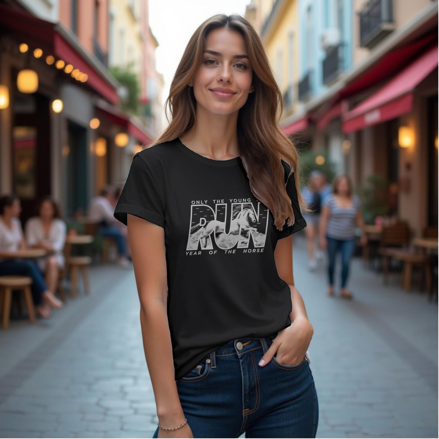 Only the Young Can Run: Year of the Horse Chinese Zodiac Swiftie Fan T‑Shirt