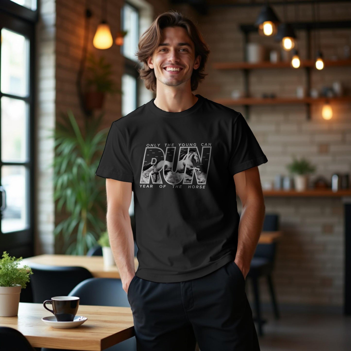 Only the Young Can Run: Year of the Horse Chinese Zodiac Swiftie Fan T‑Shirt