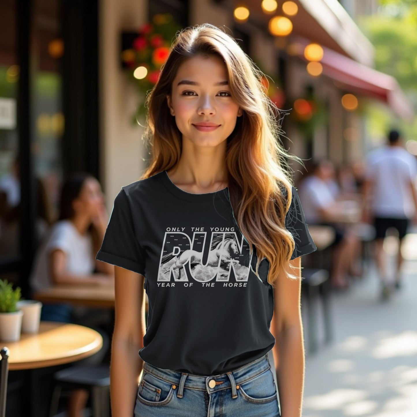 Only the Young Can Run: Year of the Horse Chinese Zodiac Swiftie Fan T‑Shirt