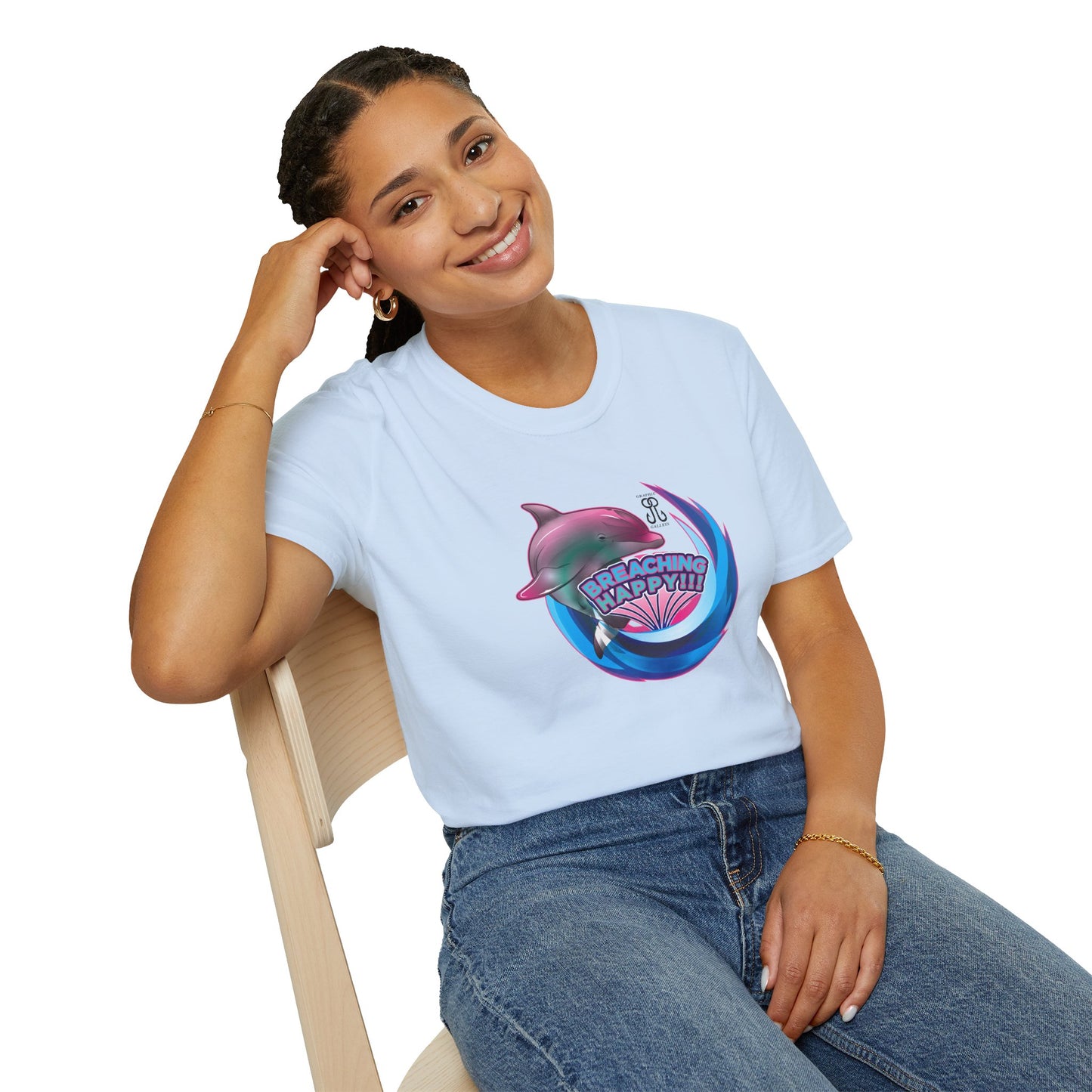 Breaching Happy Dolphin T-Shirt
