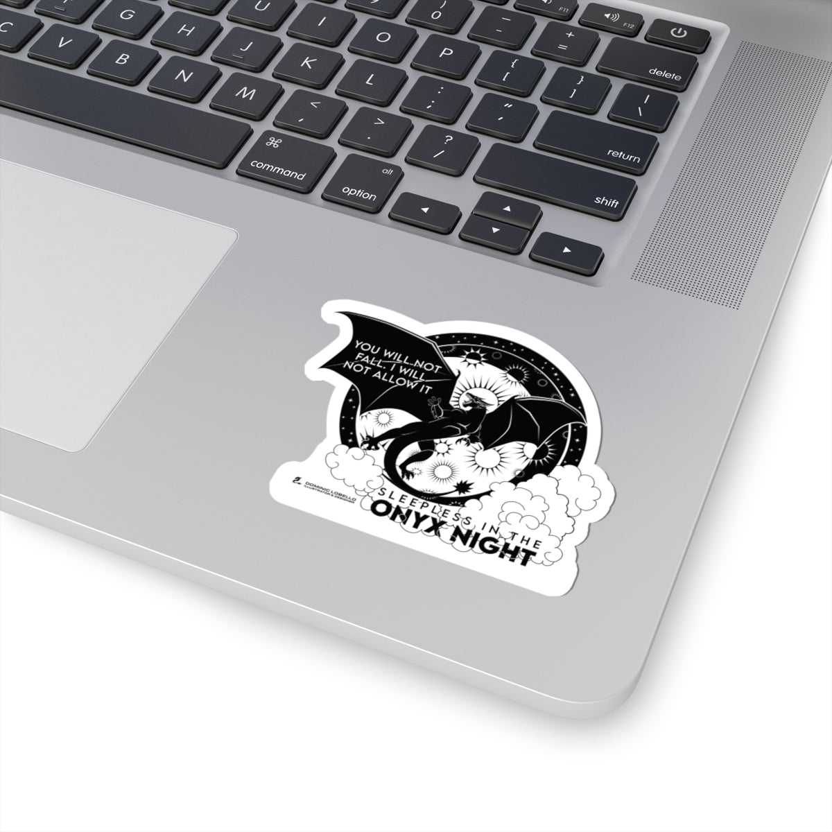 Tairn / Swiftie Opalite Fanart Sticker — “You will not fall. I will not let you.”/ "sleepless in the onyx night,"