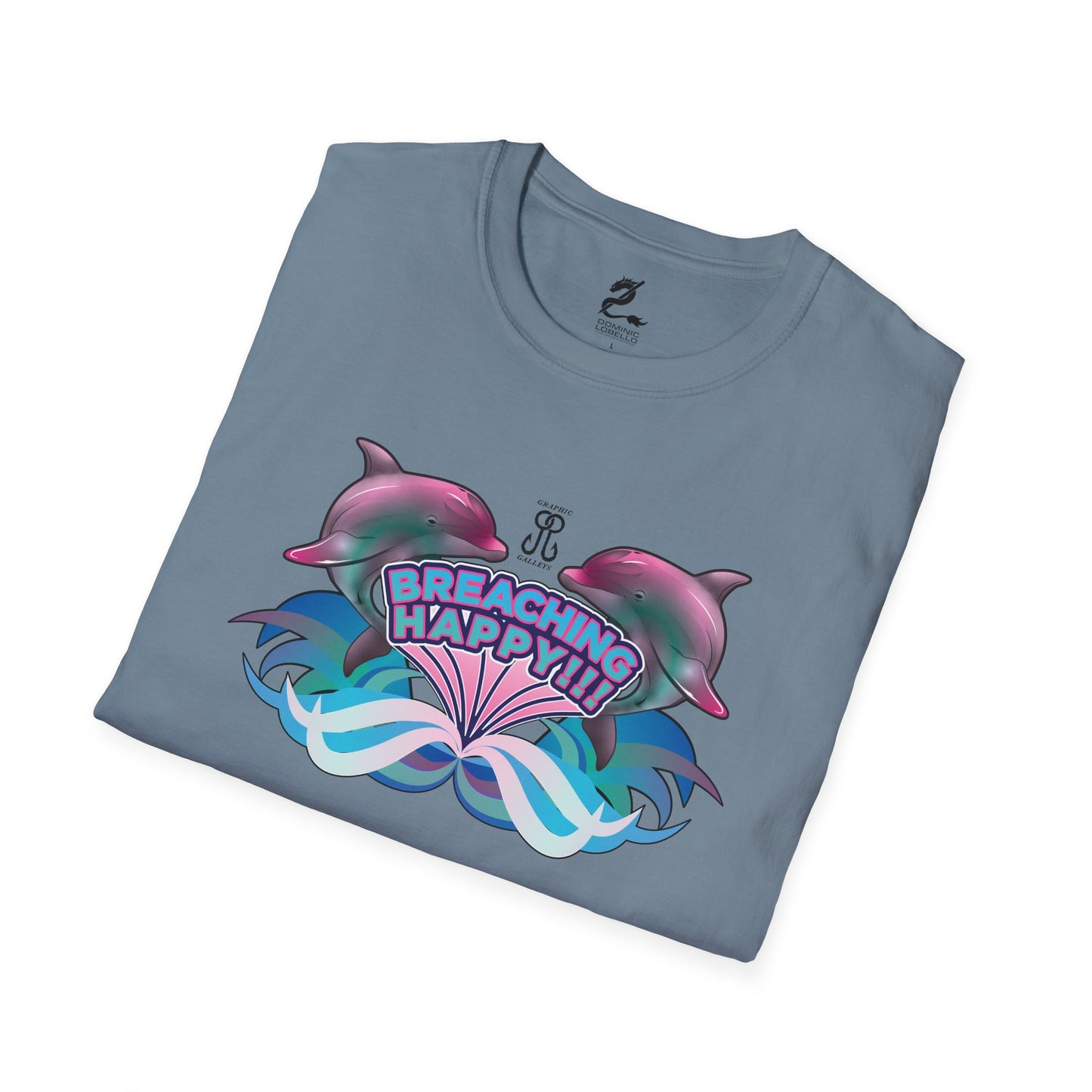 2 Breaching Happy Dolphins T-Shirt