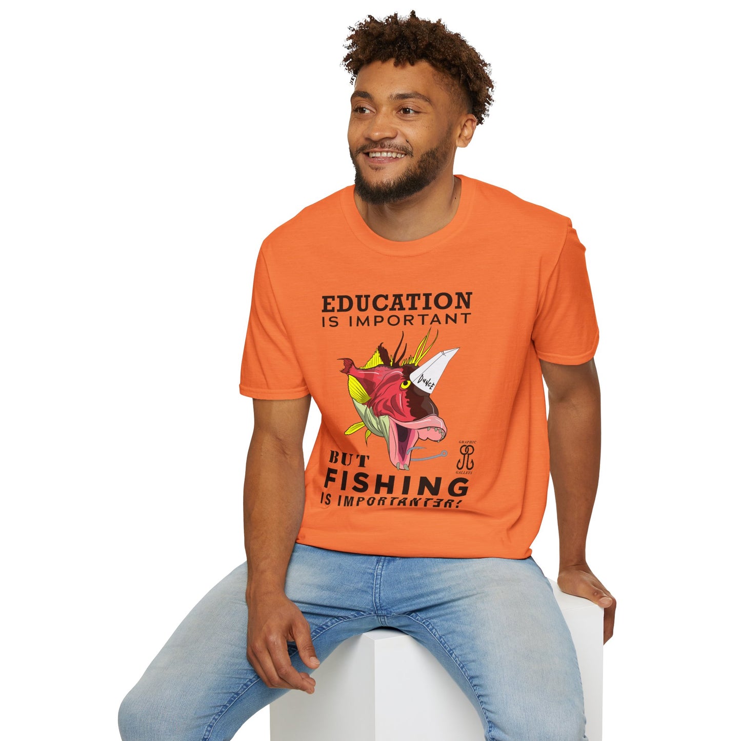 Fishing is Importanter Unisex Softstyle T-Shirt