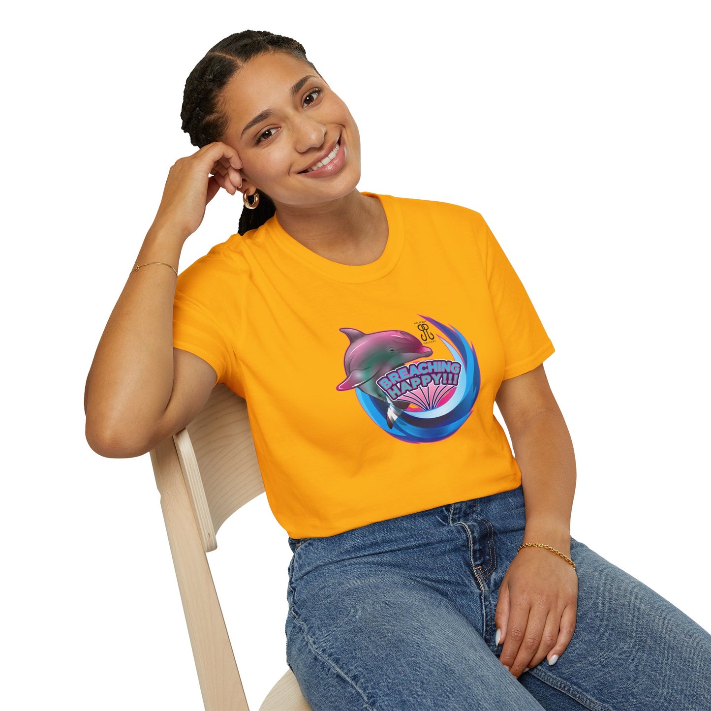Breaching Happy Dolphin T-Shirt
