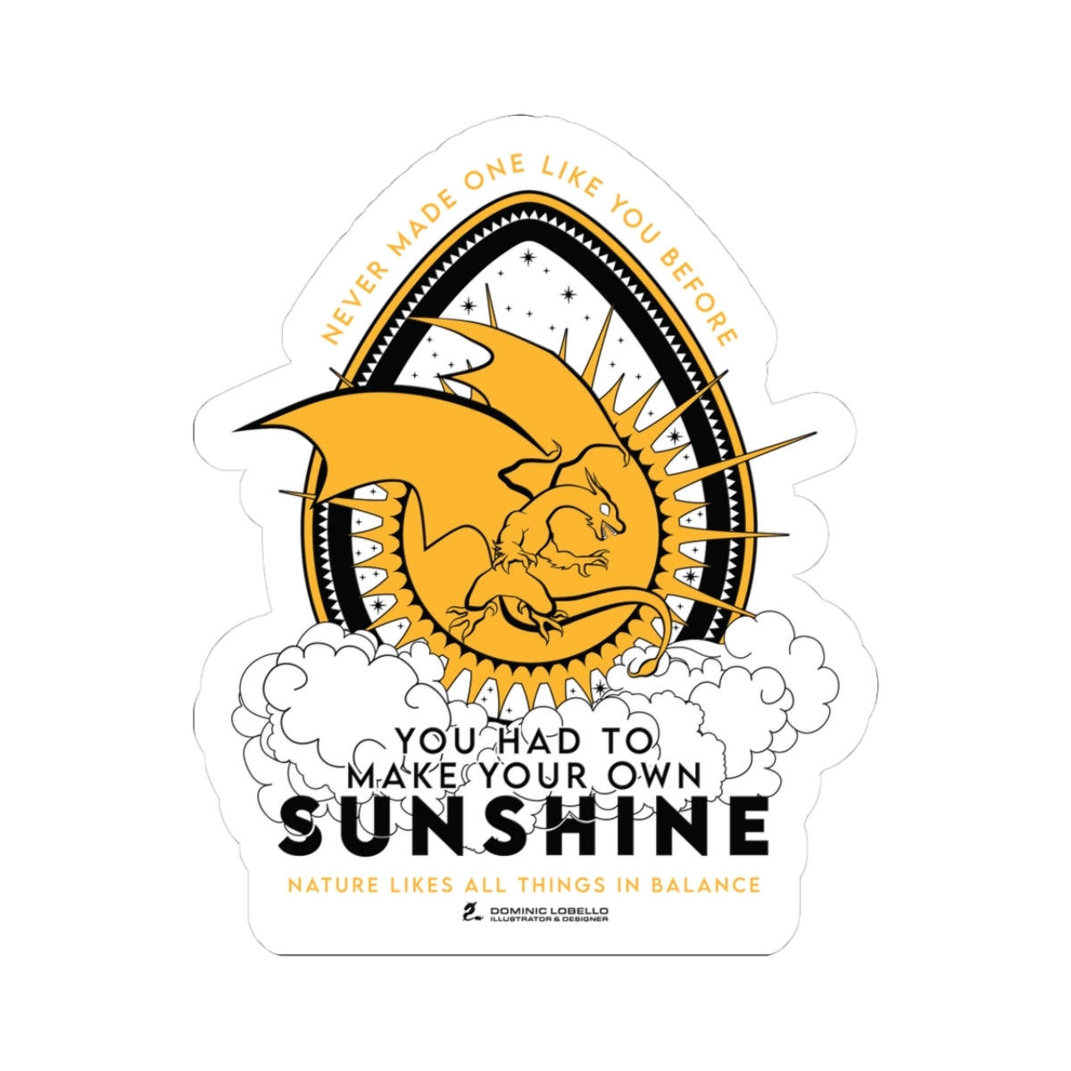 Andarna Empyrean / Swiftie Opalite Fanart Sticker — “You Had to Make Your Own Sunshine” /"Nature Likes All Things in Balance"