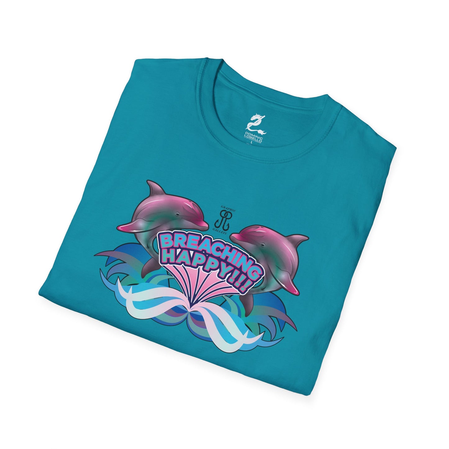 2 Breaching Happy Dolphins T-Shirt