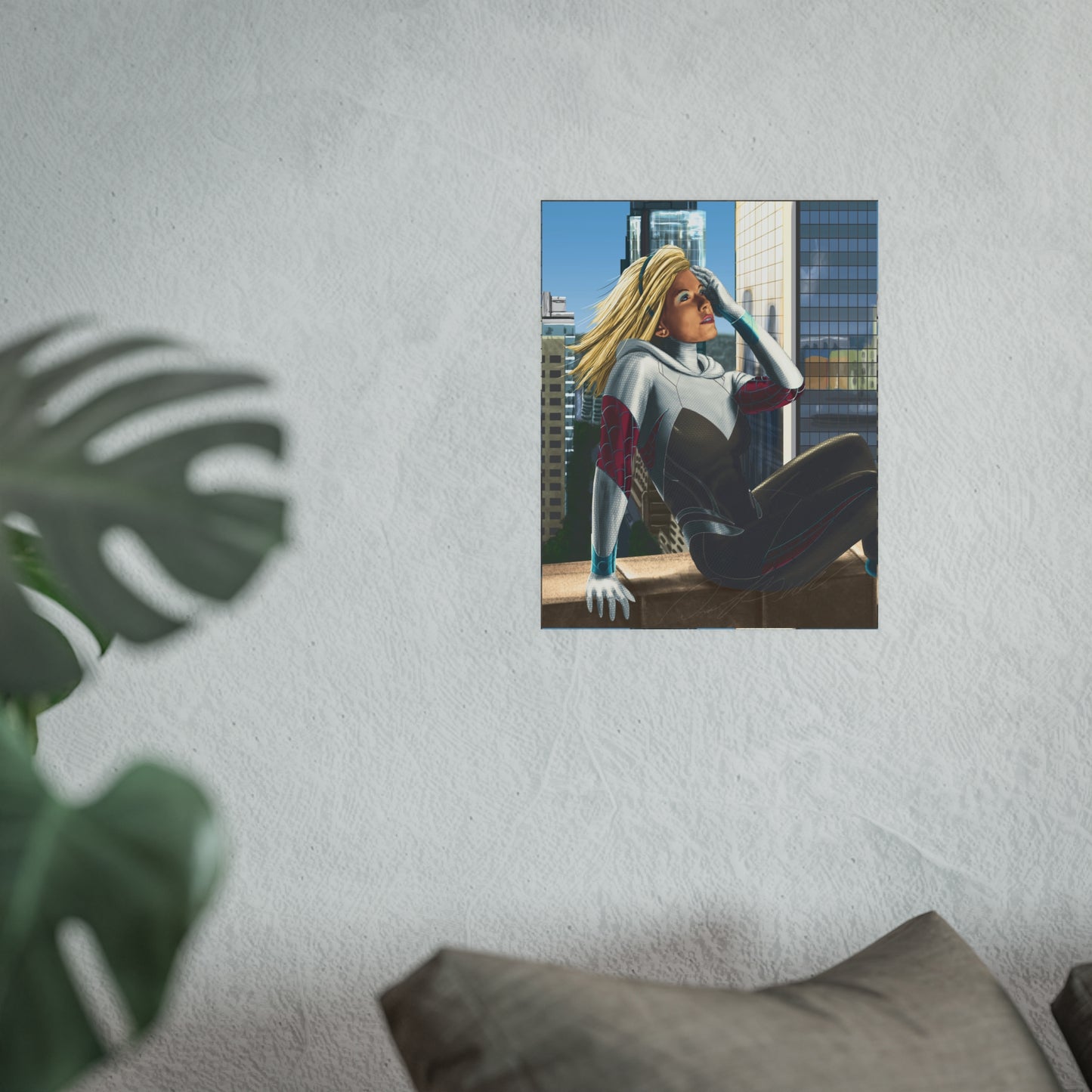 Realistic Spider-Gwen Fanart Poster