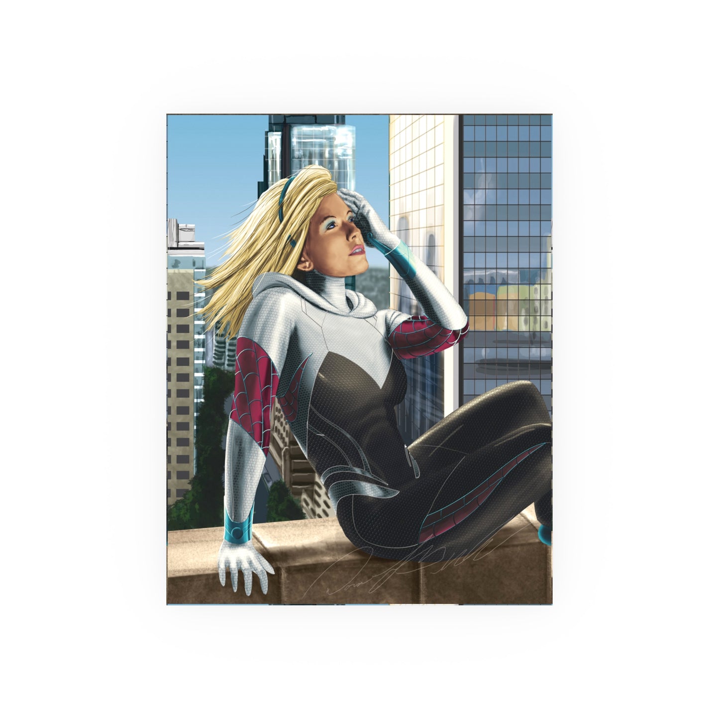 Realistic Spider-Gwen Fanart Poster